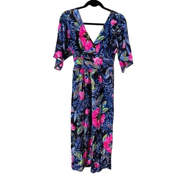 NWT Lilly Pulitzer Parigi Elbow Sleeve Midi Dress SZ XS Onyx Earned Stripes - Picture 2 of 12